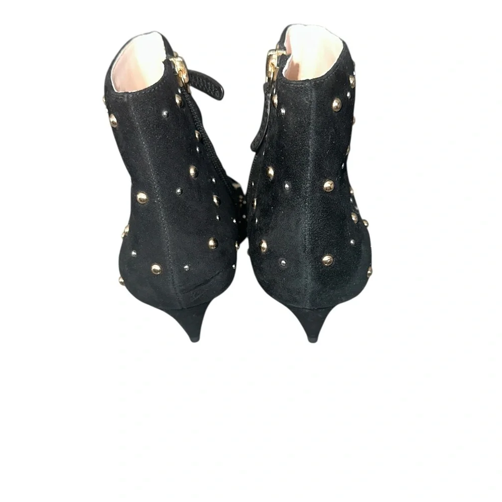 KATE SPADE‎ SUEDE Studded Black Ankle Boots WOMENS 8